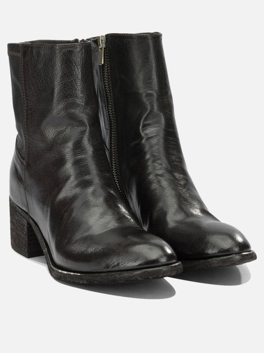 Officine Creative "Denner 127" Ankle Boots with Zipper Black