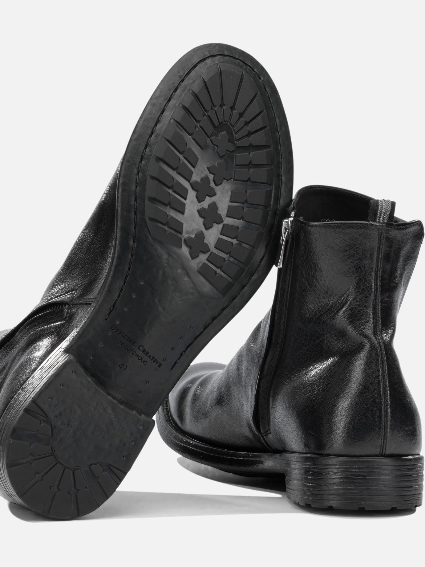 Stivaletti con zip 100% leather - 100% leather Nero - Officine Creative Uomo | PDP | VIETTI Online Store | Zoom-Modal_5