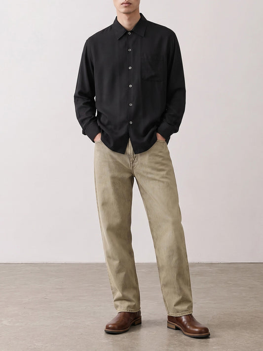 Casual shirts Solid colour Black - Our Legacy Men | PDP | VIETTI Online Store | 2