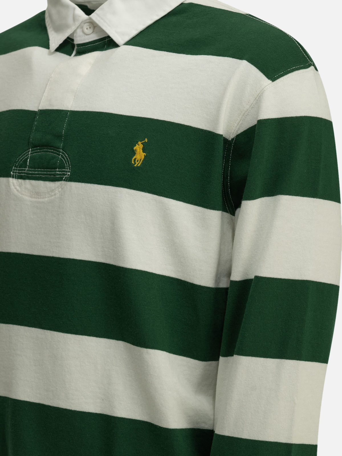 Polo Ralph Lauren "Rubgy" Button-Down Polo Shirt Green