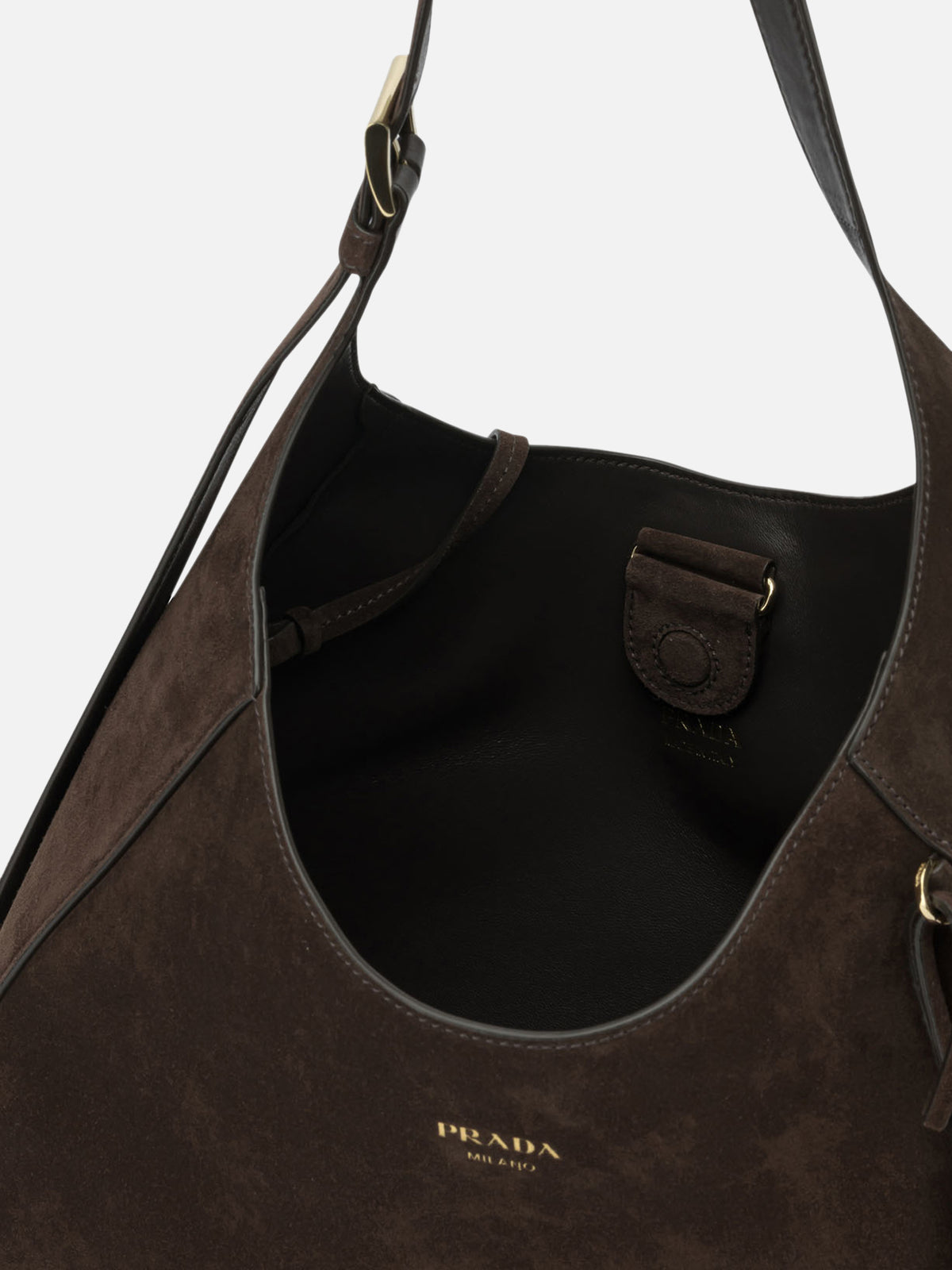 Prada "Boogie" Large Shoulder Bag Brown