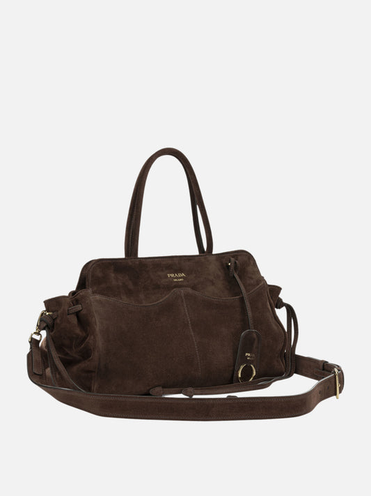 Prada "Allusion" Medium Shoulder Bag Brown