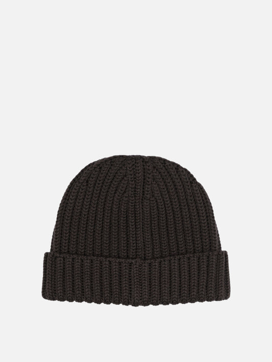 Prada Wool beanie with logo Brown