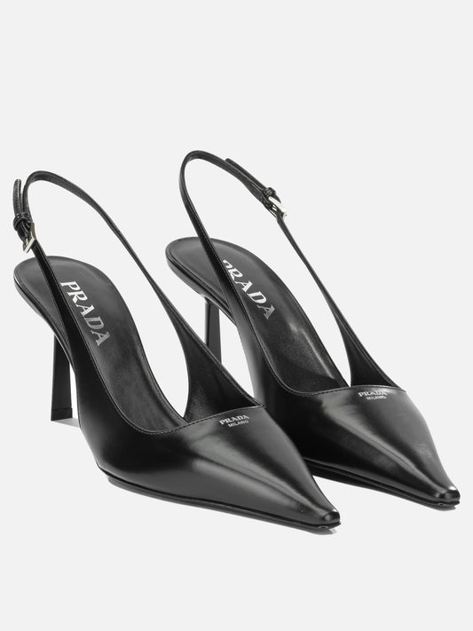 Slingbacks 100% calf leather Black - Prada Women | PDP | VIETTI Online Store | 2