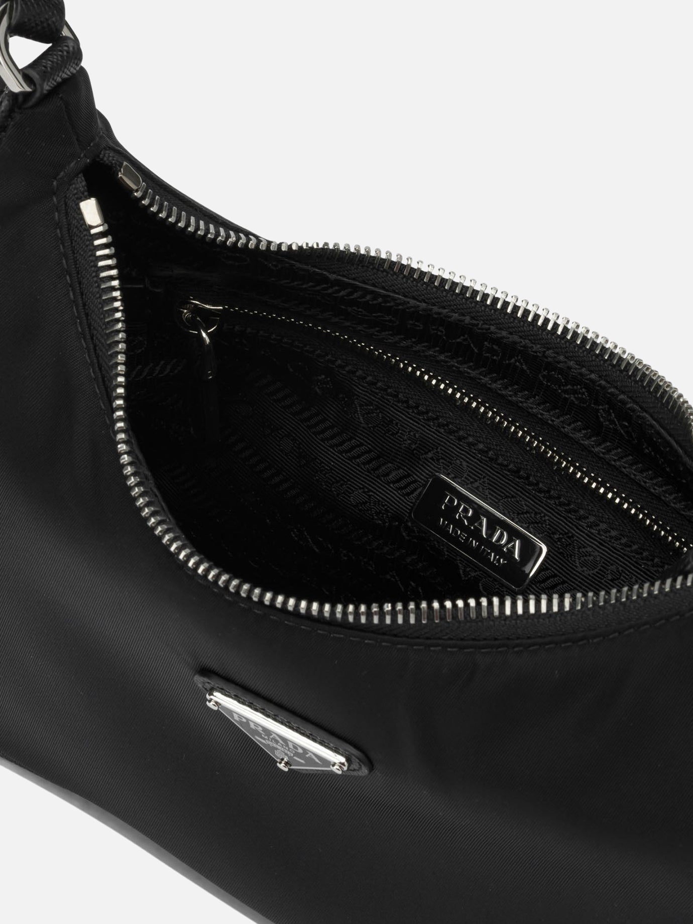 Small bags 100% recycled polyamide 100% leather Black - Prada Women | PDP | VIETTI Online Store | Zoom-Modal_5