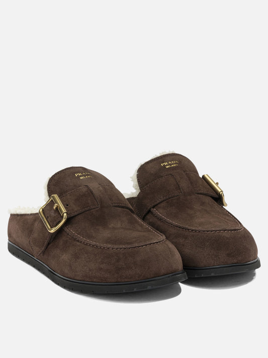 Loafers 100% calf leather - 100% ovis aries Brown - Prada Women | PLP | VIETTI Online Store | 2