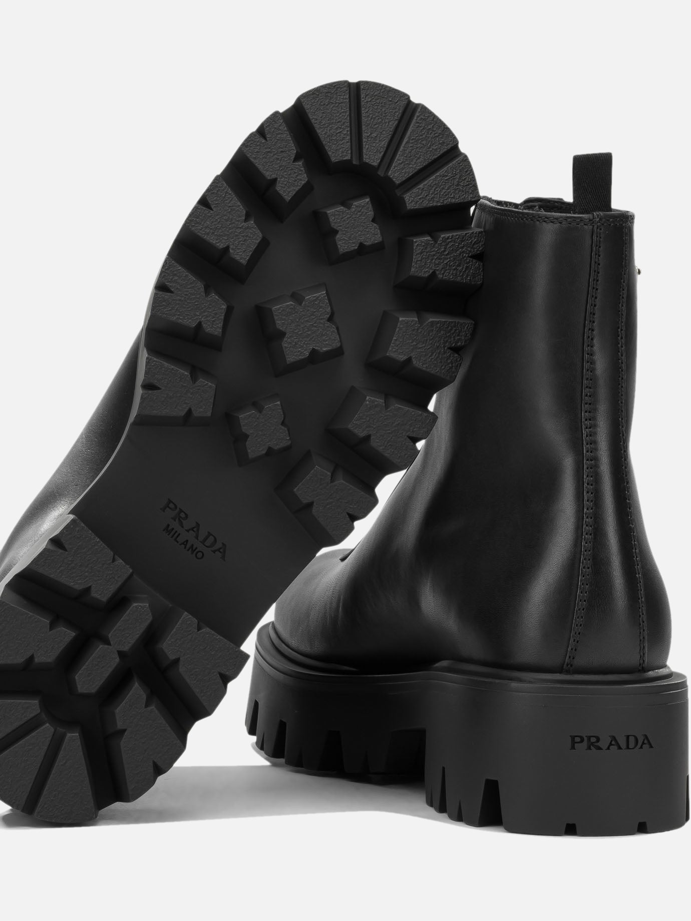 Zipped boots 100% calf leather Black - Prada Women | PDP | VIETTI Online Store | Zoom-Modal_5