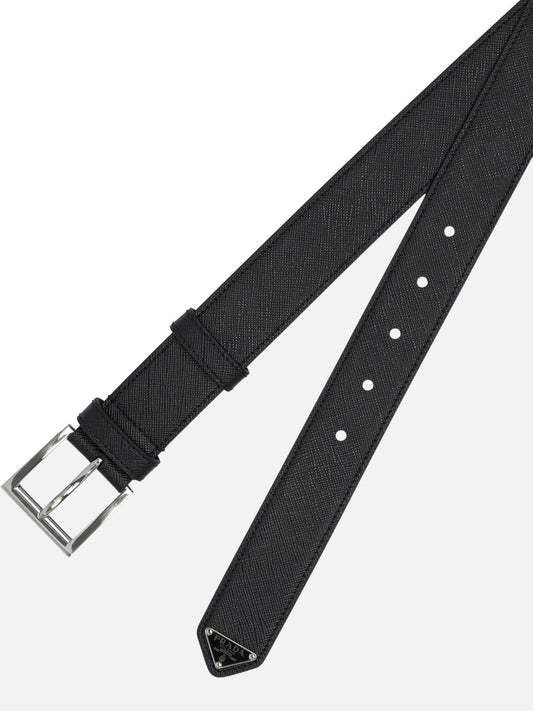 Leather belts 100% calf leather Black - Prada Men | PLP | VIETTI Online Store | 2