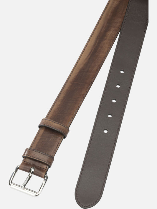 Leather belts 100% calf leather Brown - Prada Men | PLP | VIETTI Online Store | 2