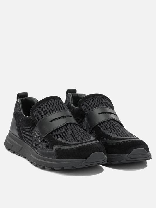 Loafers 100% polyester - 100% calf leather Black - Prada Men | PLP | VIETTI Online Store | 2