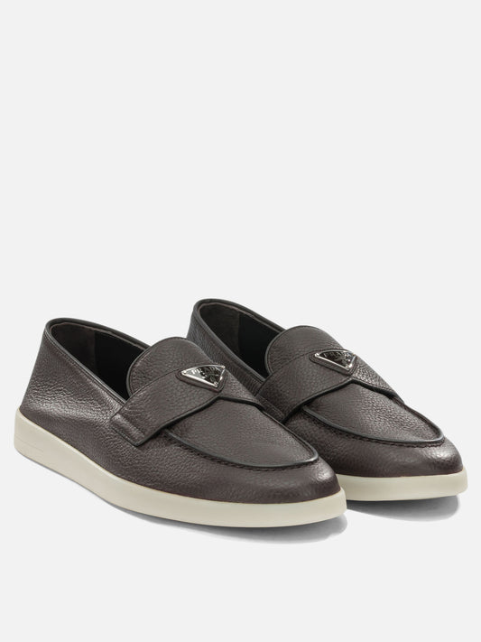 Loafers 100% calf leather - 100% rubber Brown - Prada Men | PLP | VIETTI Online Store | 2