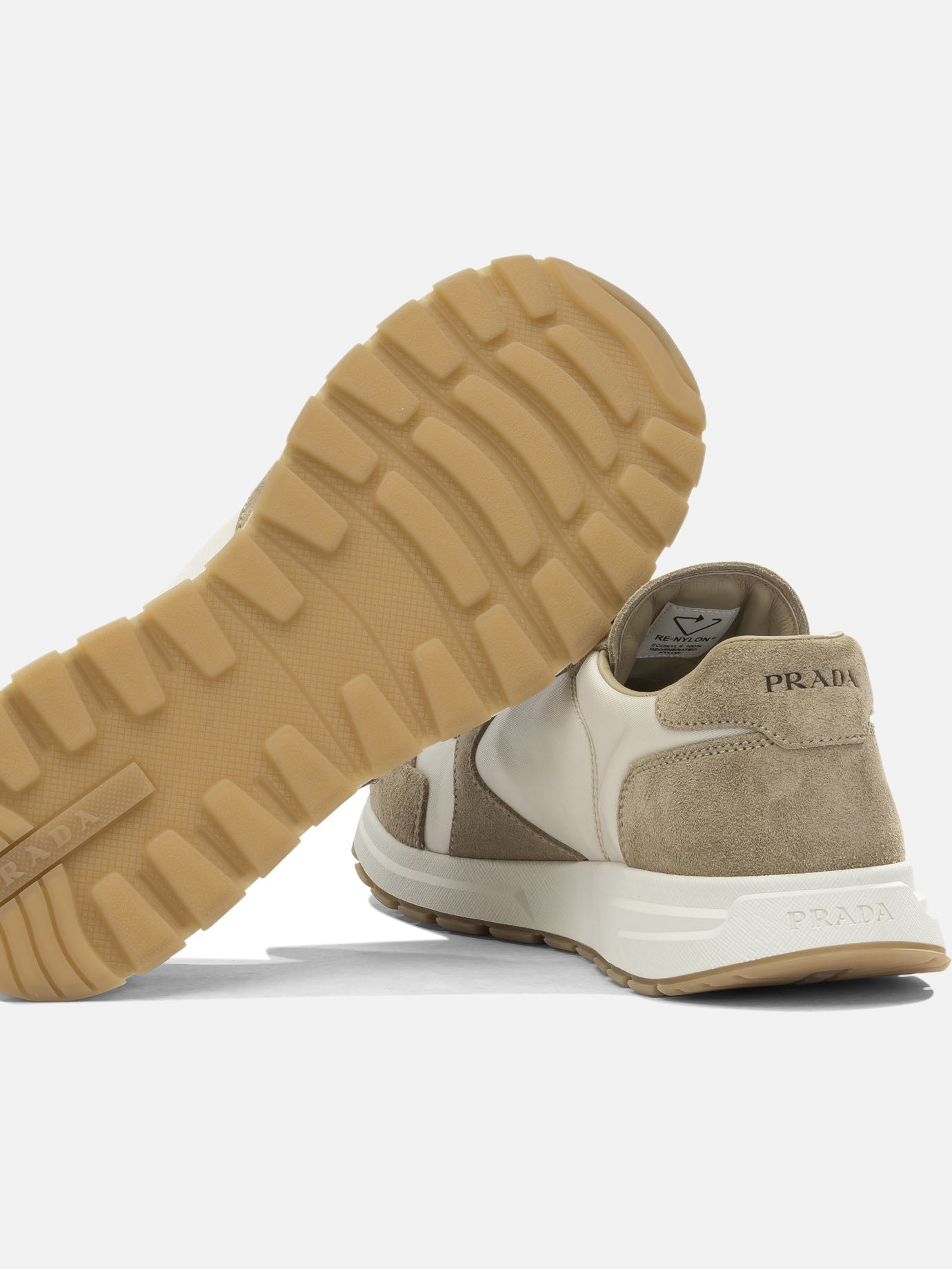 Low top sneakers 100% recycled polyamide - 100% calf leather Beige - Prada Men | PDP | VIETTI Online Store | Zoom-Modal_5
