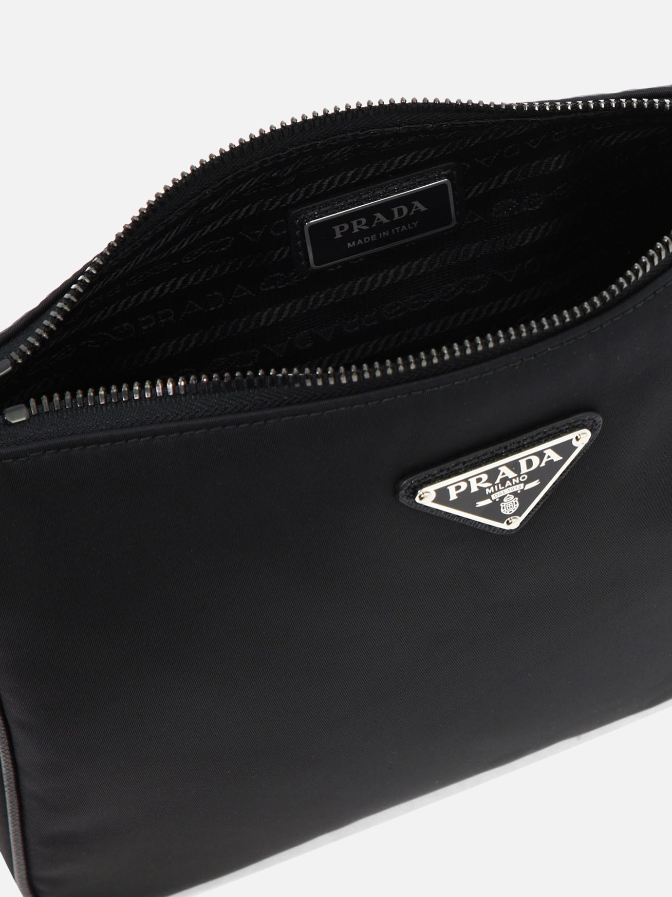 Small bags 100% recycled polyamide - Other fabric: 100% calf leather Black - Prada Men | PDP | VIETTI Online Store | Zoom-Modal_5
