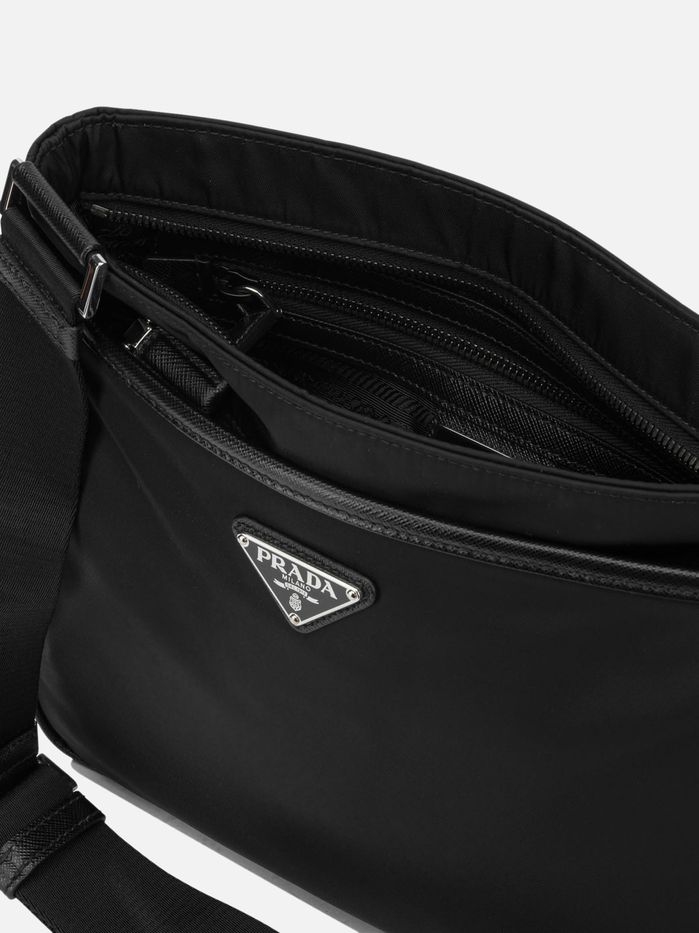 Small bags 100% nylon 100% leather - Lining: 100% recycled polyamide Black - Prada Men | PDP | VIETTI Online Store | Zoom-Modal_5