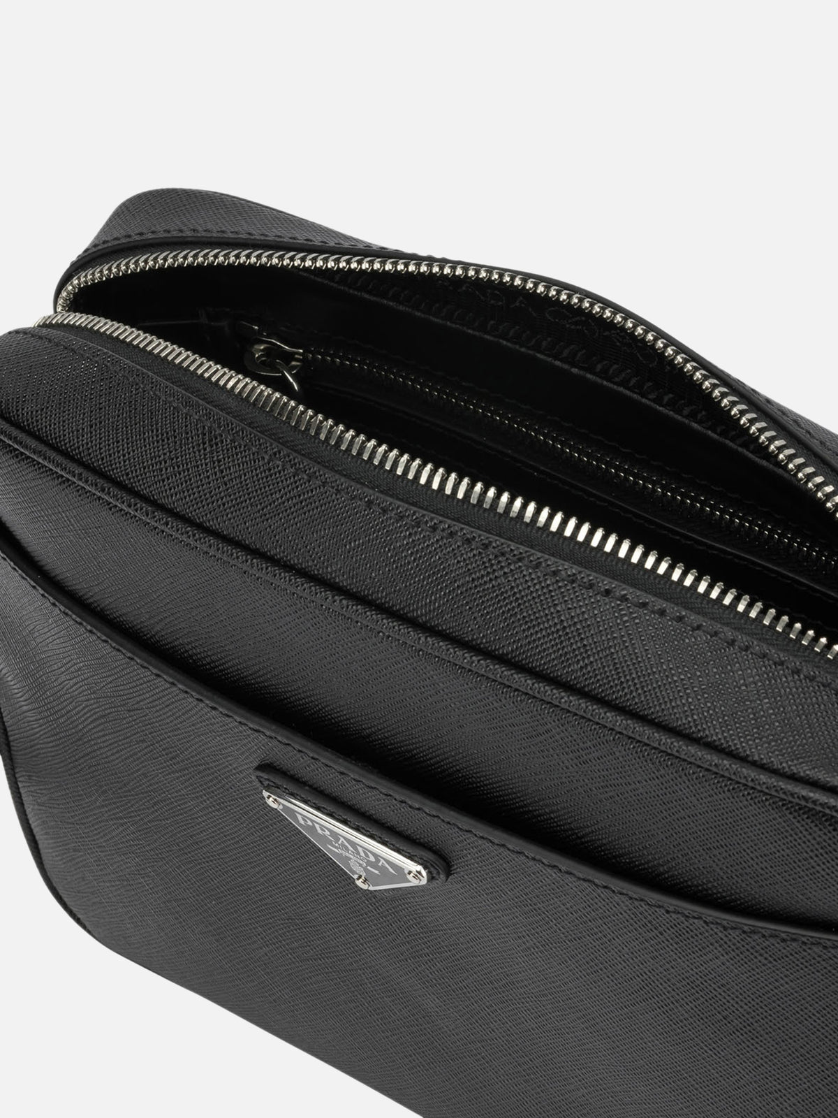 Prada Small crossbody bag with logo Black