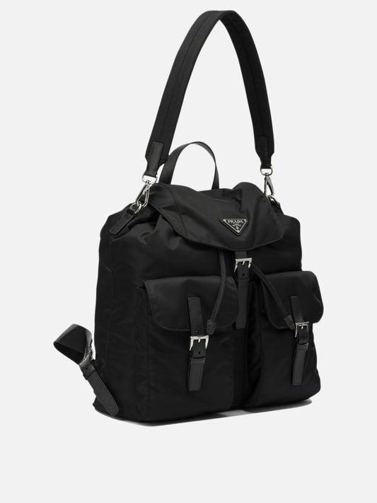 Casual backpacks 100% calf leather - Lining: 100% recycled polyamide Black - Prada Men | PLP | VIETTI Online Store | 2