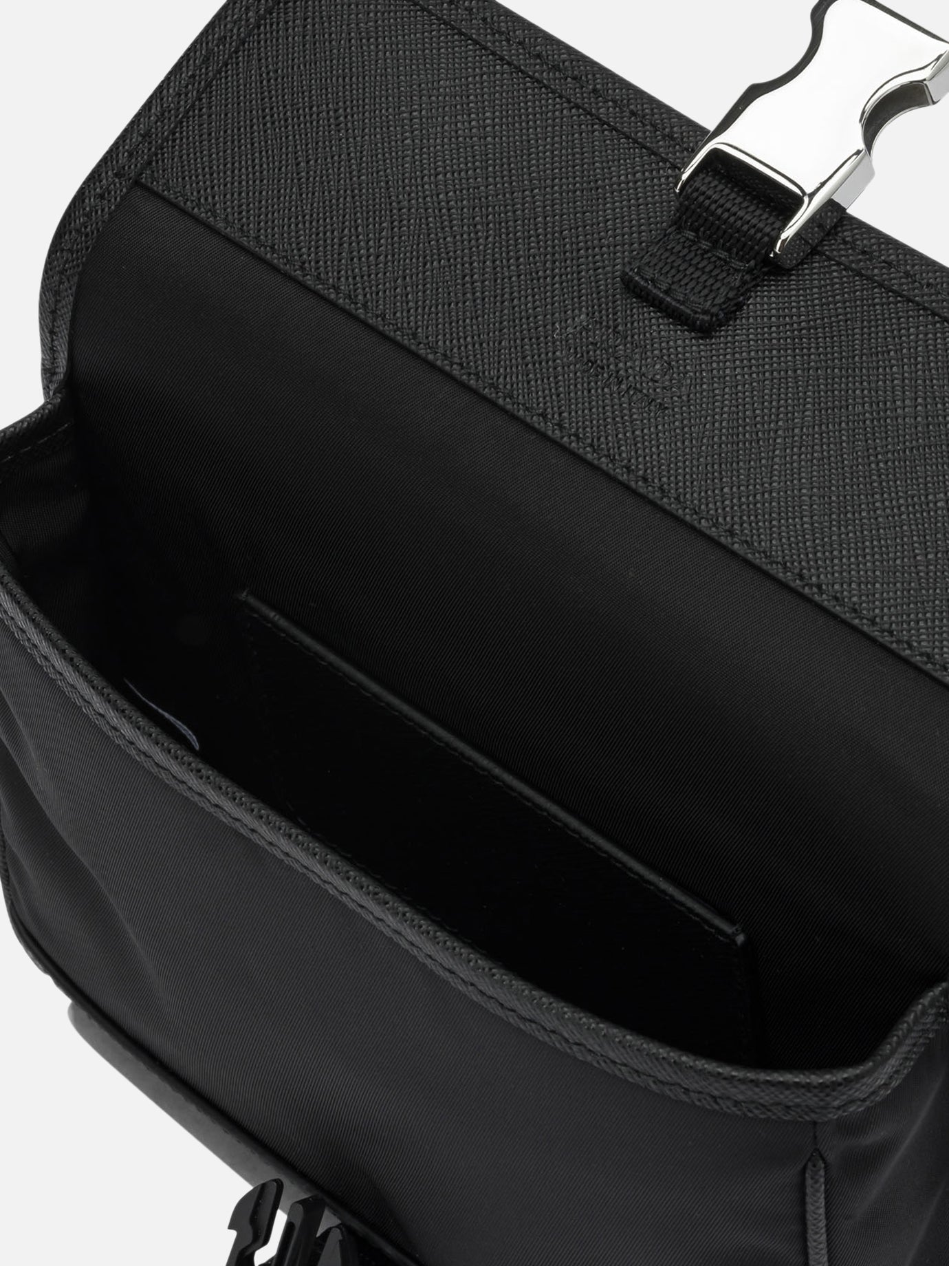 Phone accessories 100% recycled polyamide - Other fabric: 100% calf leather Black - Prada Men | PDP | VIETTI Online Store | Zoom-Modal_5