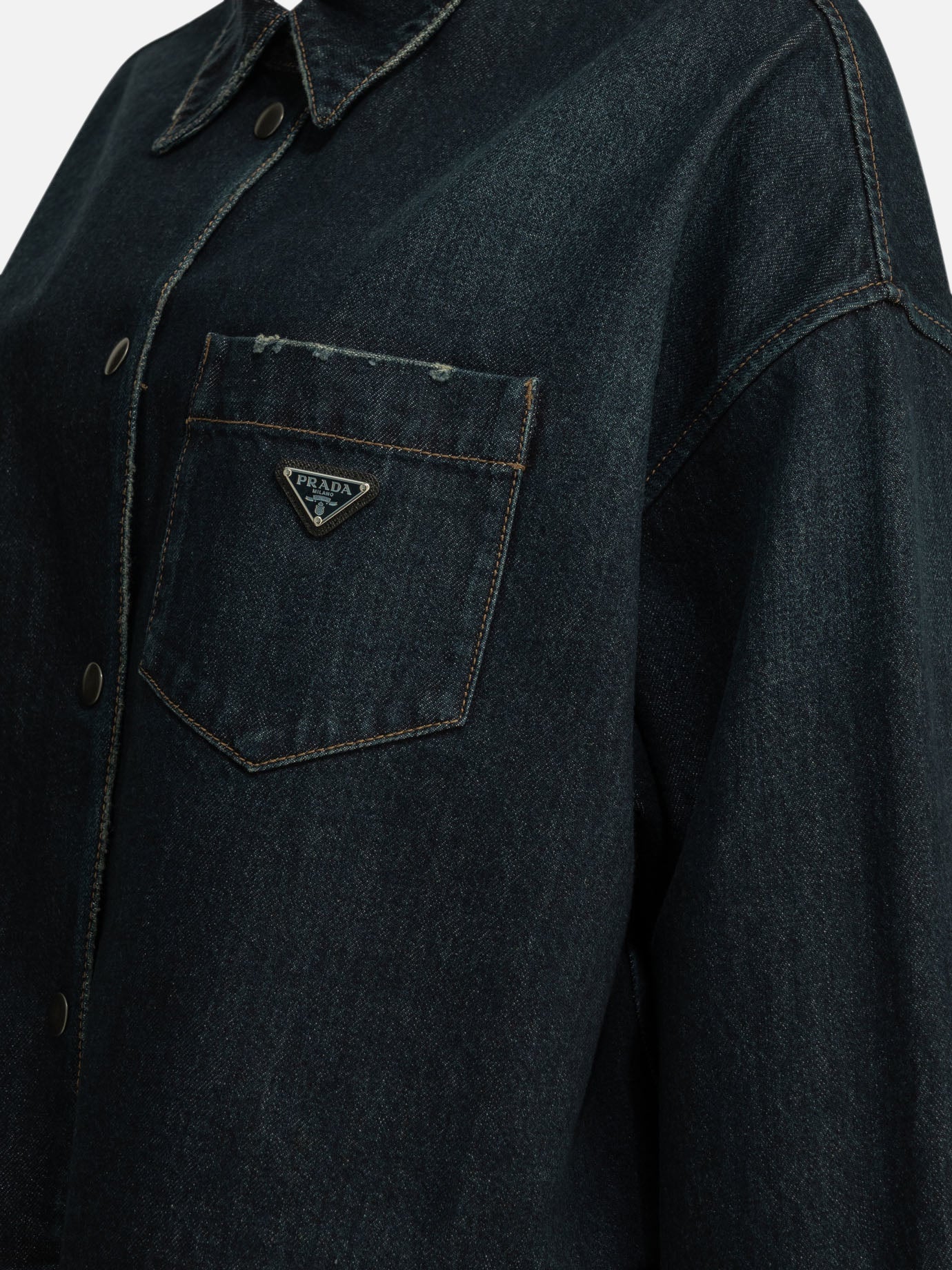Denim jackets Logo Blue - Prada Women | PDP | VIETTI Online Store | Zoom-Modal_6