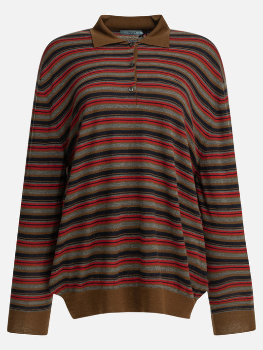 Prada Cashmere polo sweater Red