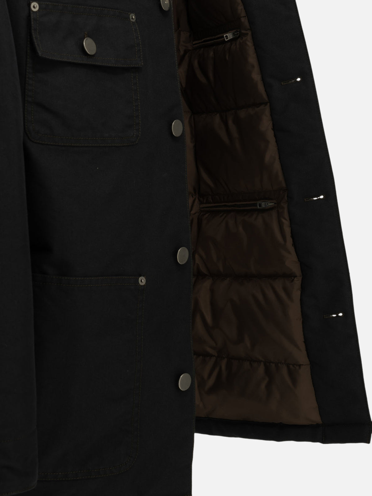Prada Short down jacket made of technical cotton Black
