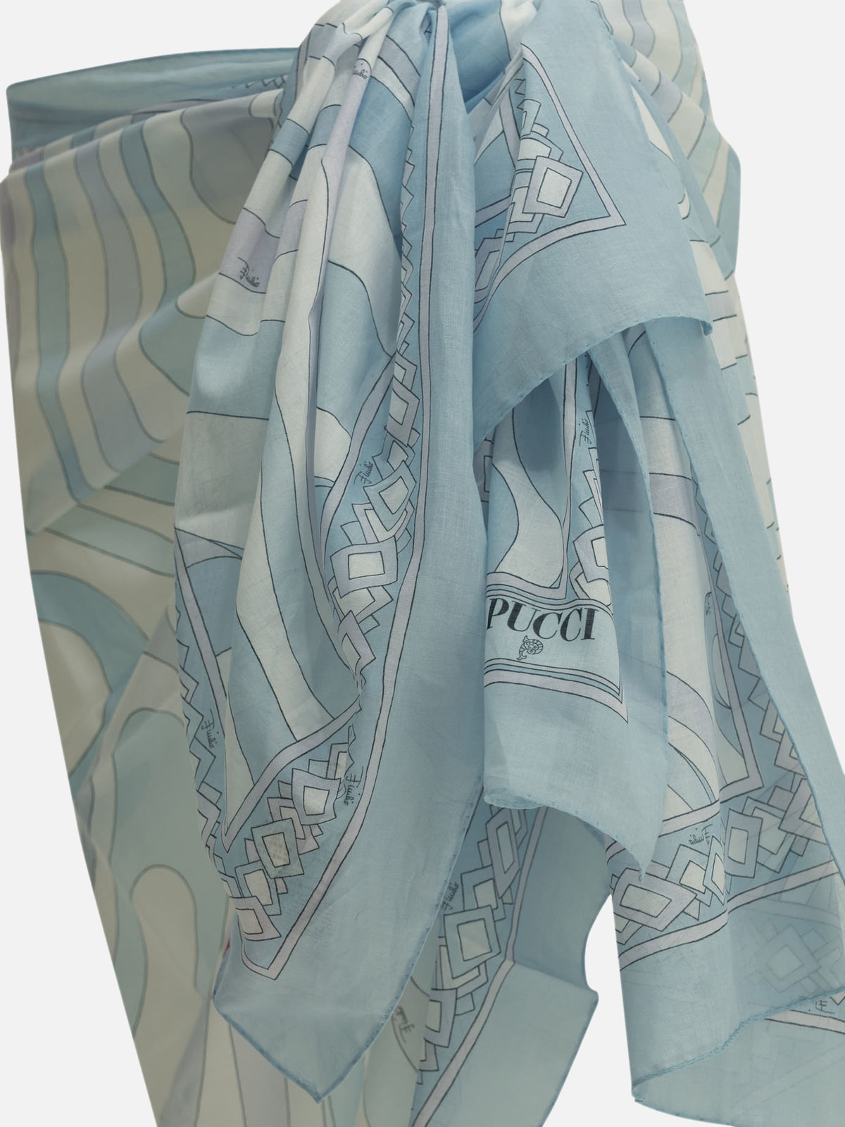Pucci "Marmo" Pareo Light blue