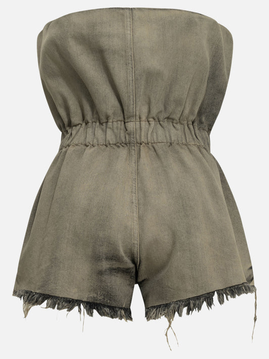 Rick Owens "Crater" Shorts with Elastic Waistband Light blue