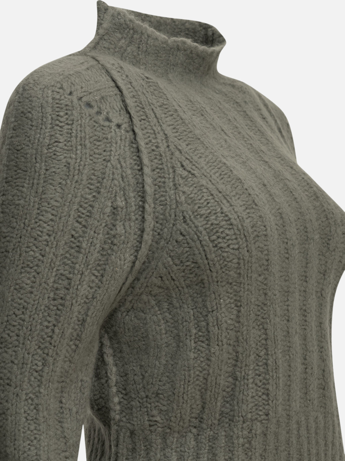 Rick Owens "Con" Turtleneck Sweater Grey