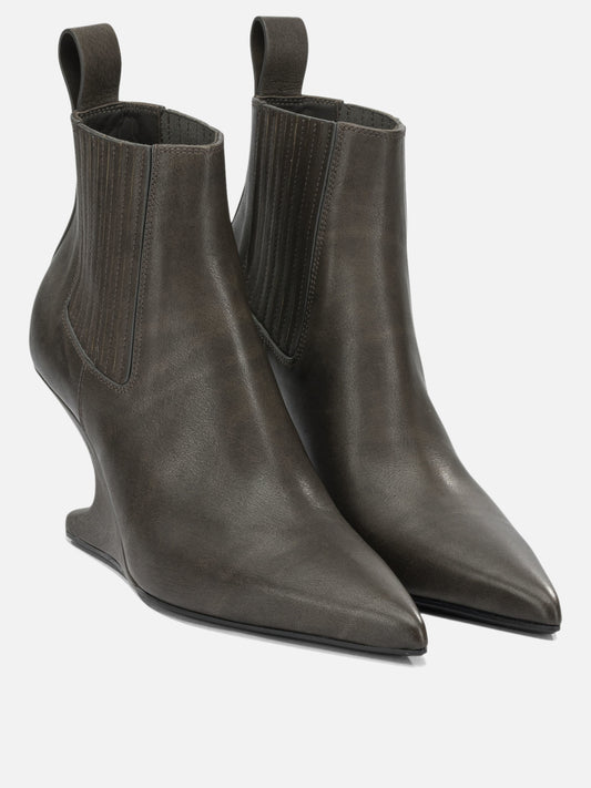Rick Owens "Cantilever 80MM" Pull-On Ankle Boots Black