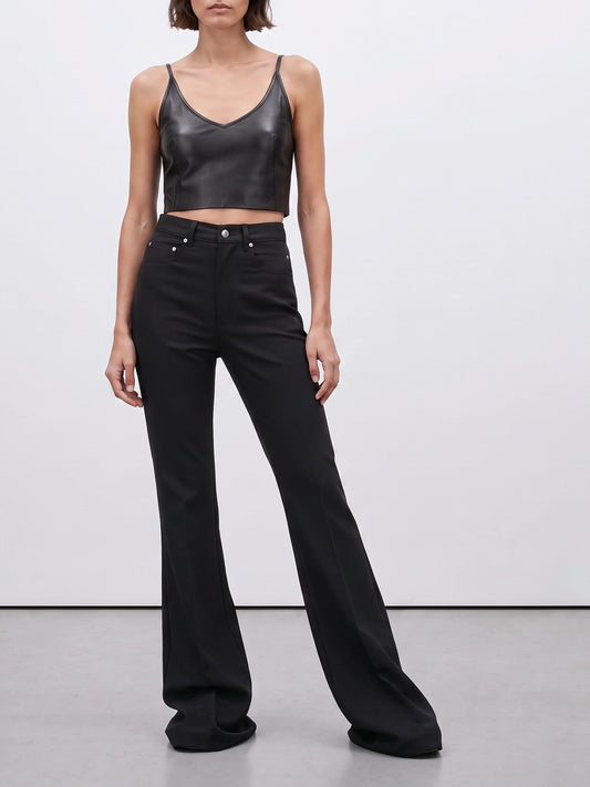 Jeans svasati Solid colour Nero - Rick Owens Donna | PLP | VIETTI Online Store | 2
