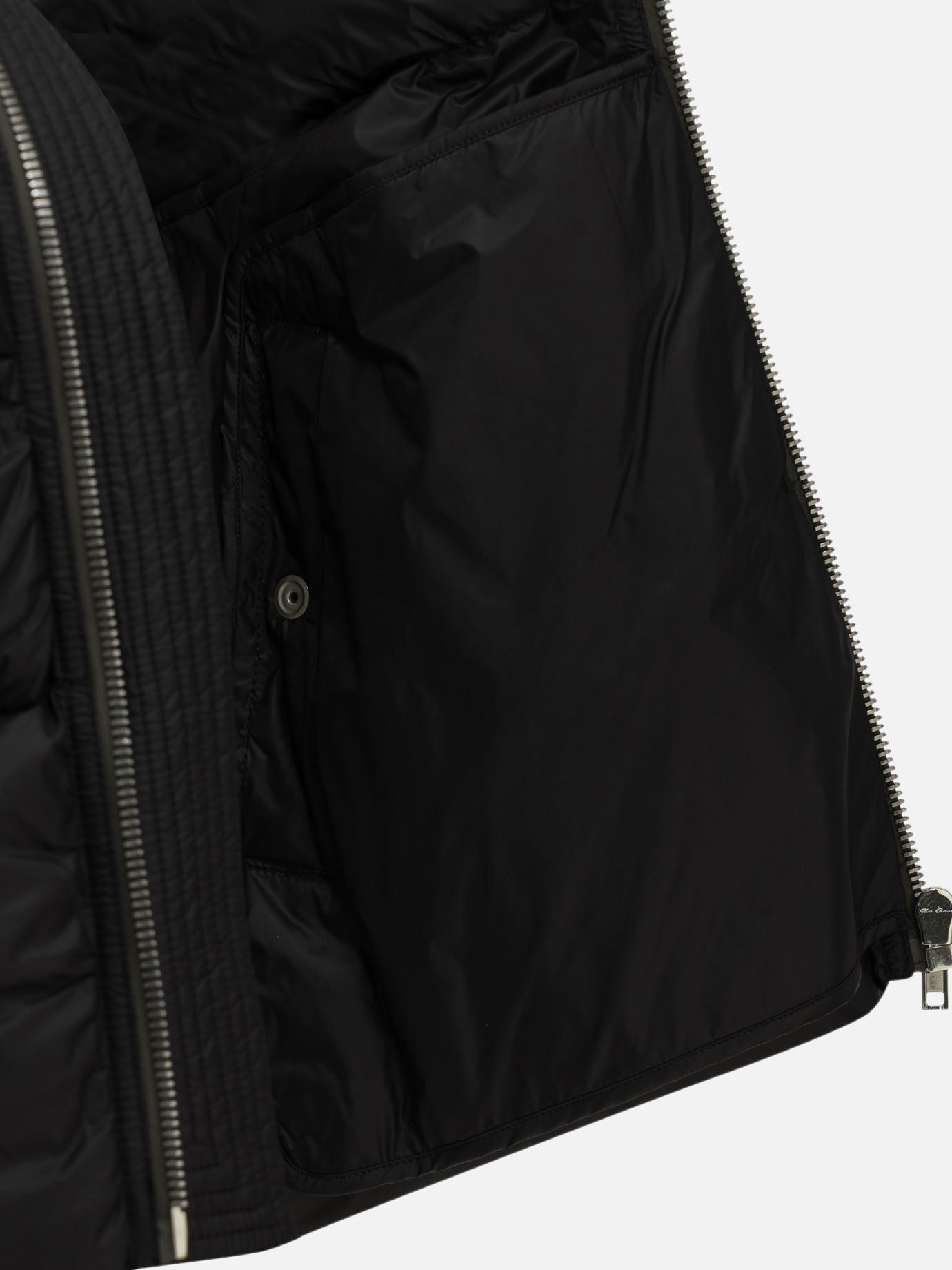 Rick Owens "Funnel Neck" Short Down Jacket Black