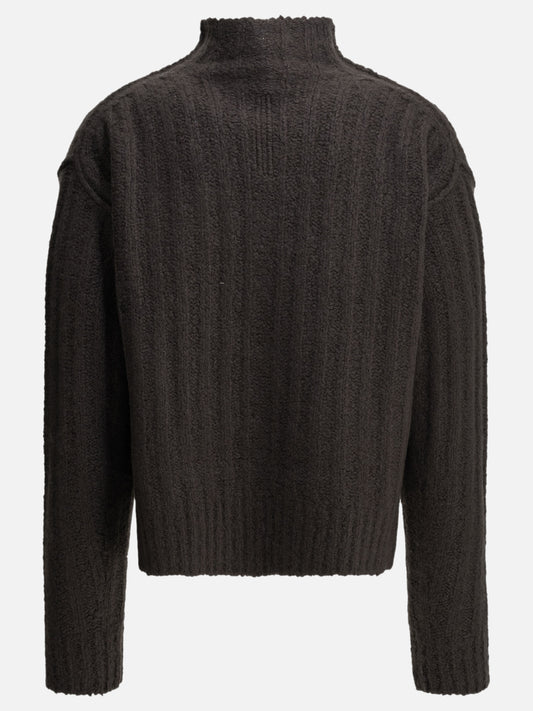 Rick Owens Cashmere and silk turtleneck sweater Grey