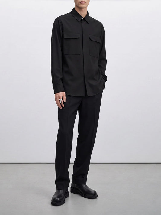 Camicie casual Solid colour Nero - Rick Owens Uomo | PLP | VIETTI Online Store | 2