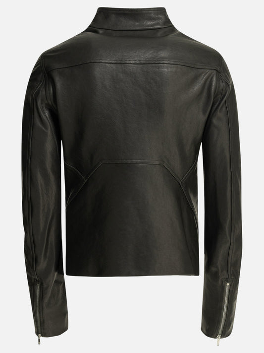 Leather jackets Solid colour Black - Rick Owens Men | PLP | VIETTI Online Store | 2