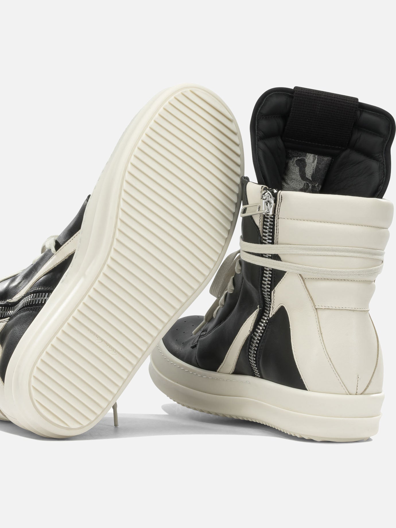 High top sneakers 100% cow leather - 100% thermoplastic rubber Black - Rick Owens Men | PDP | VIETTI Online Store | Zoom-Modal_5