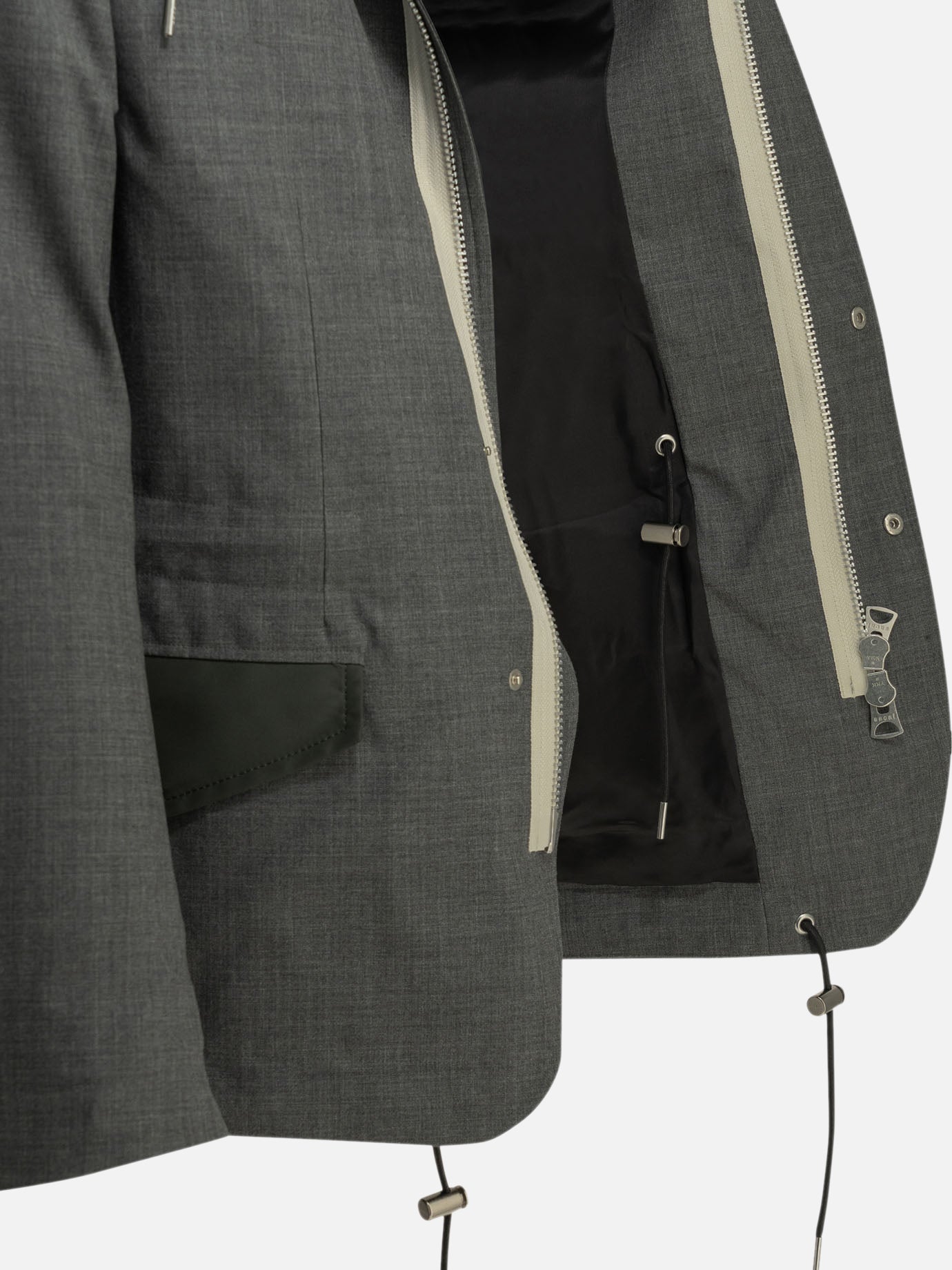 Blazers Solid colour Grey - Sacai Men | PDP | VIETTI Online Store | Zoom-Modal_4