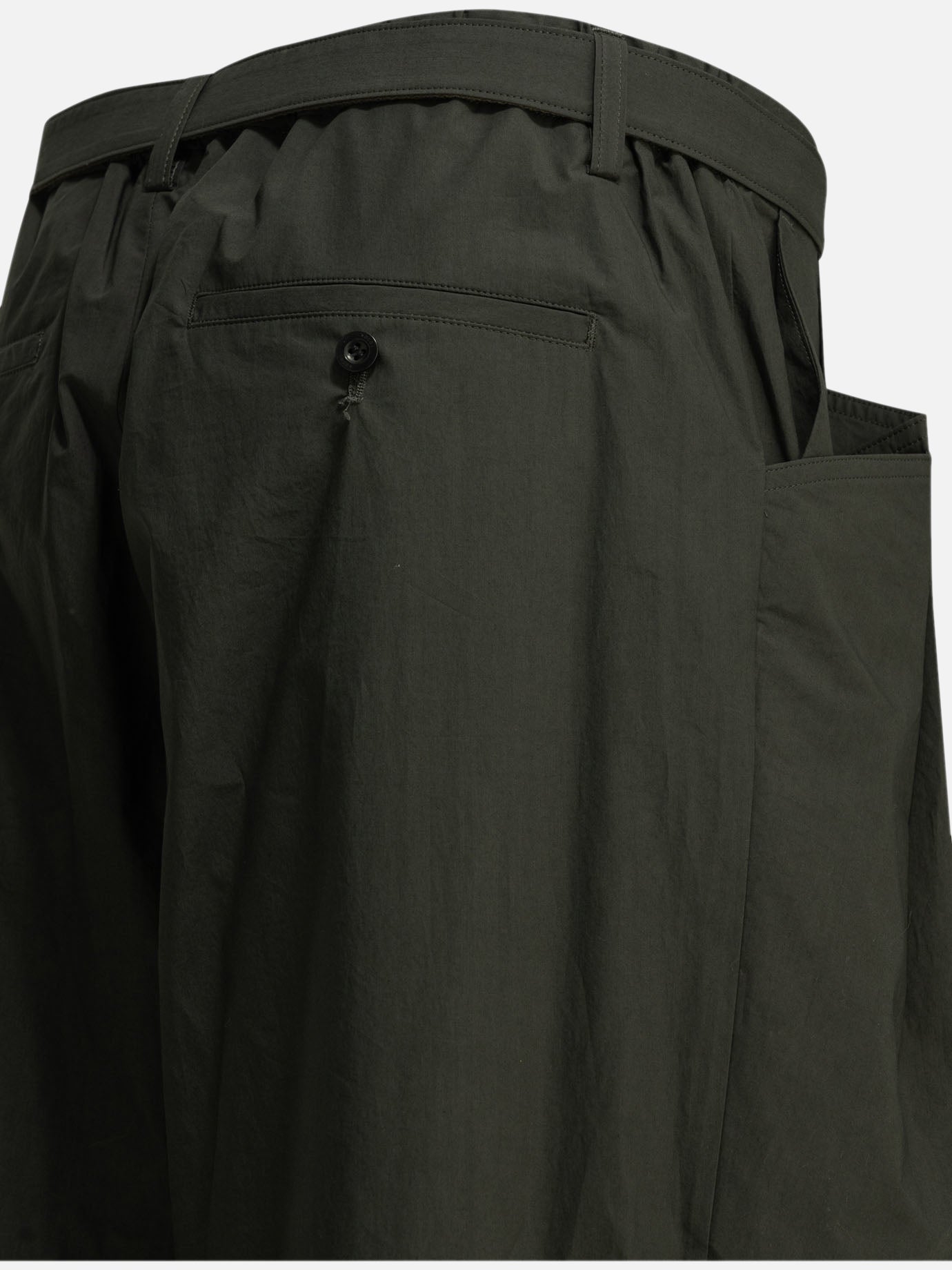 Cargo & parachute trousers Solid colour Green - Sacai Men | PDP | VIETTI Online Store | Zoom-Modal_4