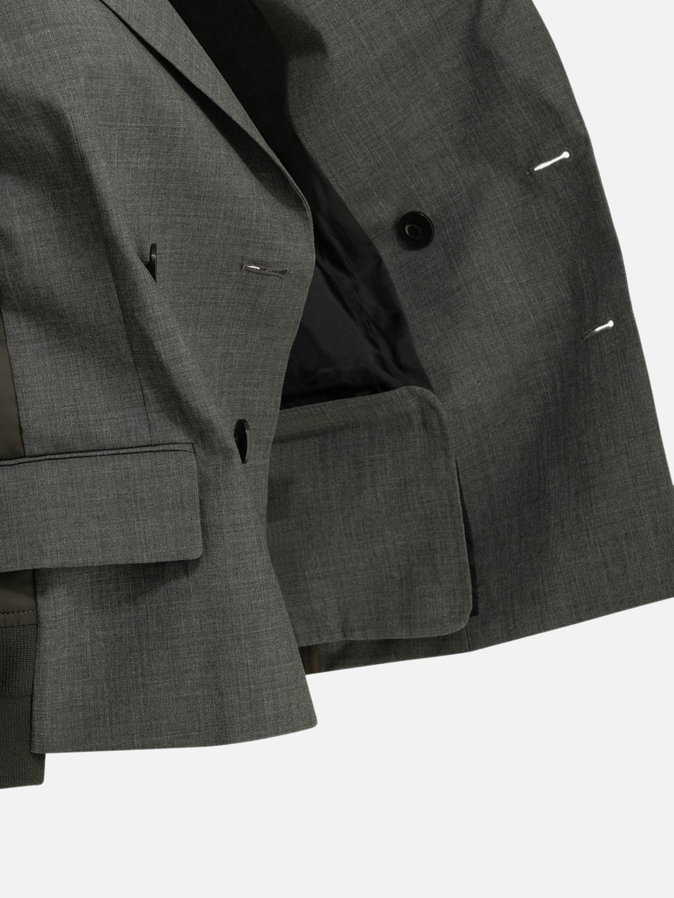 Blazers Solid colour Grey - Sacai Women | PDP | VIETTI Online Store | Zoom-Modal_4