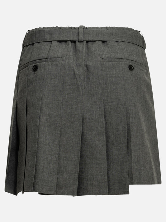 Formal shorts Solid colour Grey - Sacai Women | PDP | VIETTI Online Store | 2
