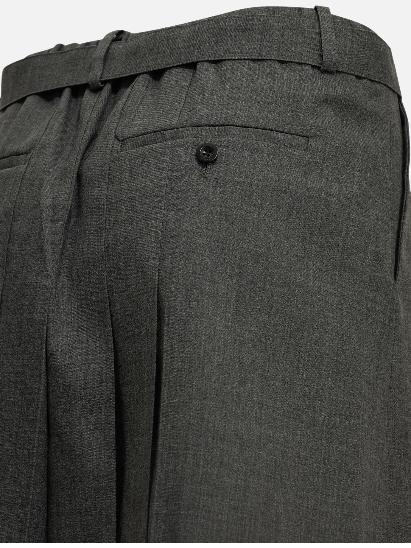 Formal shorts Solid colour Grey - Sacai Women | PDP | VIETTI Online Store | Zoom-Modal_4