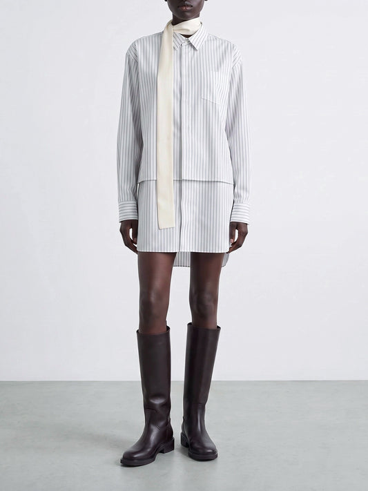 Mini dresses Striped White - Sacai Women | PLP | VIETTI Online Store | 2