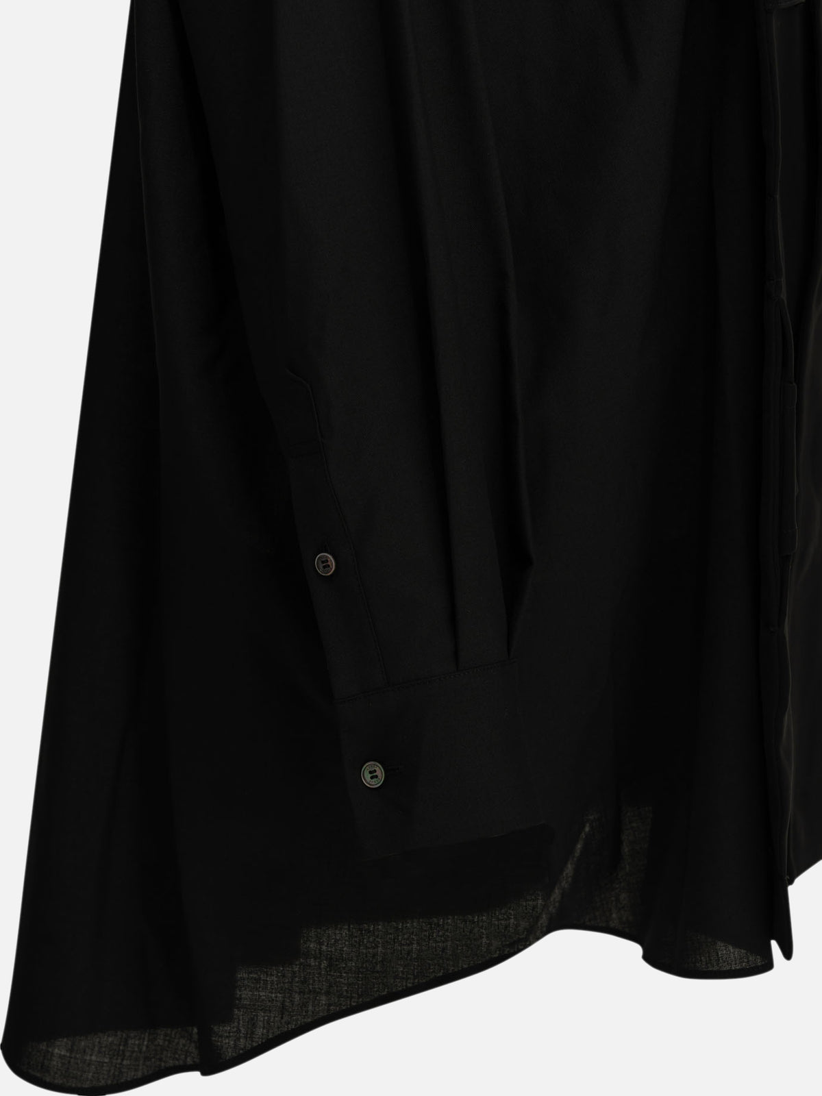 Sacai Casual crepe satin shirt Black