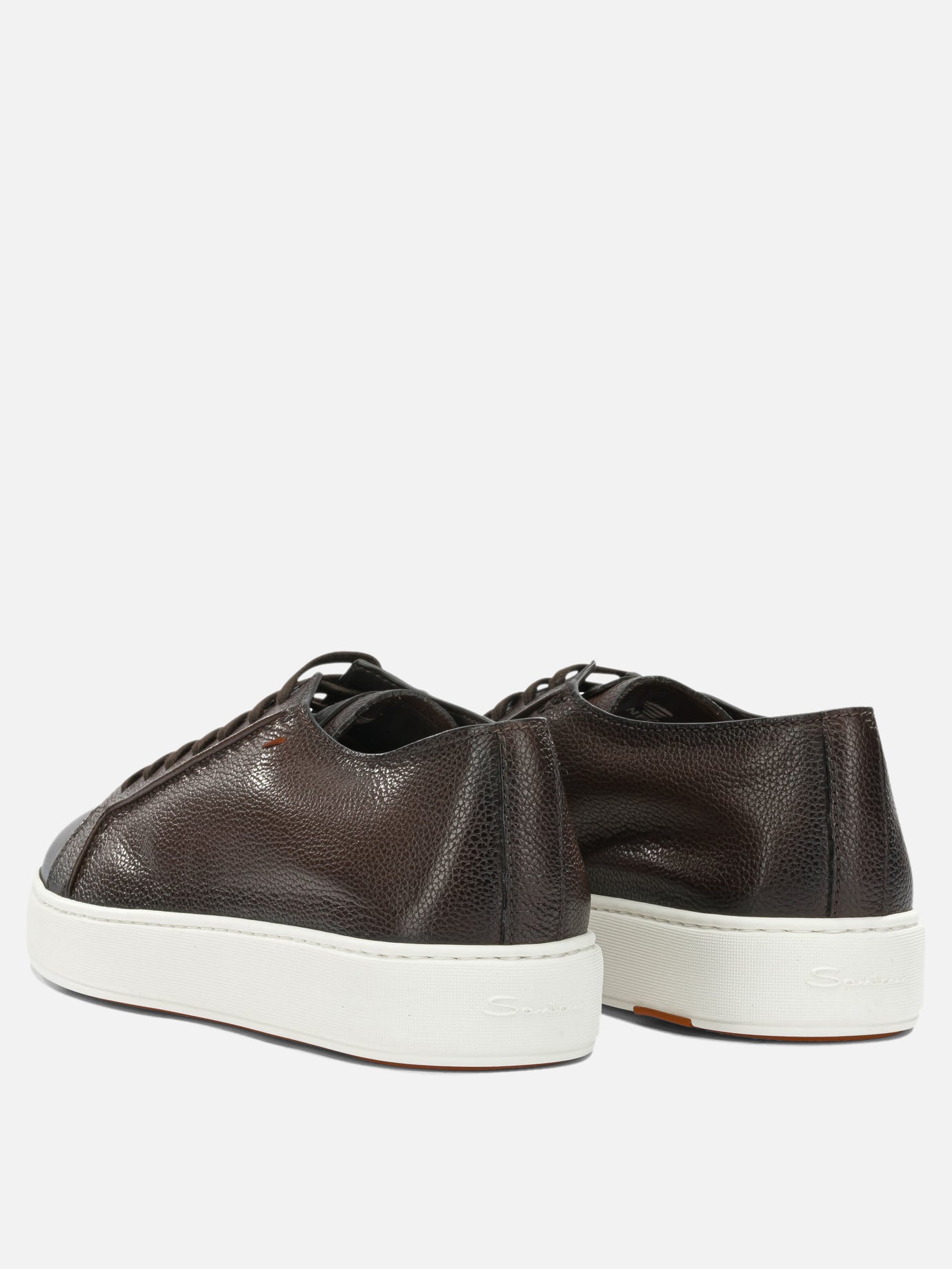 Low top sneakers 100% leather - 100% rubber Brown - Santoni Men | PDP | VIETTI Online Store | Zoom-Modal_4