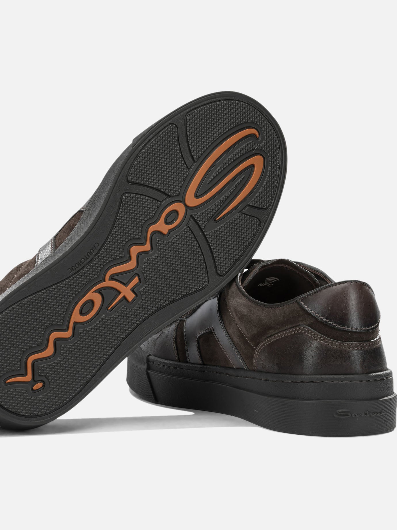 Low top sneakers 100% leather - 100% rubber Brown - Santoni Men | PDP | VIETTI Online Store | Zoom-Modal_5