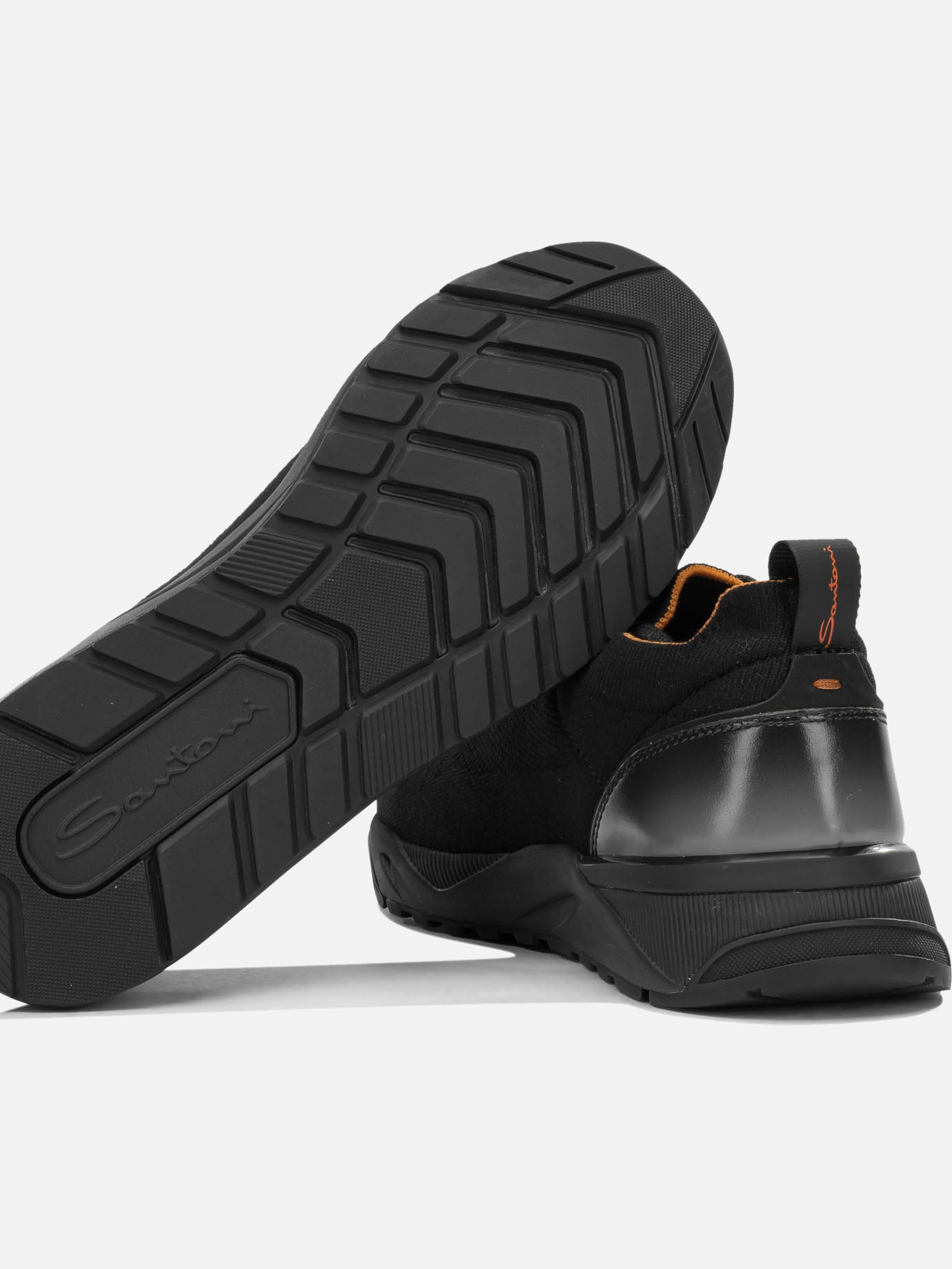 Low top sneakers 100% mesh 100% leather - 100% rubber Black - Santoni Men | PDP | VIETTI Online Store | Zoom-Modal_5