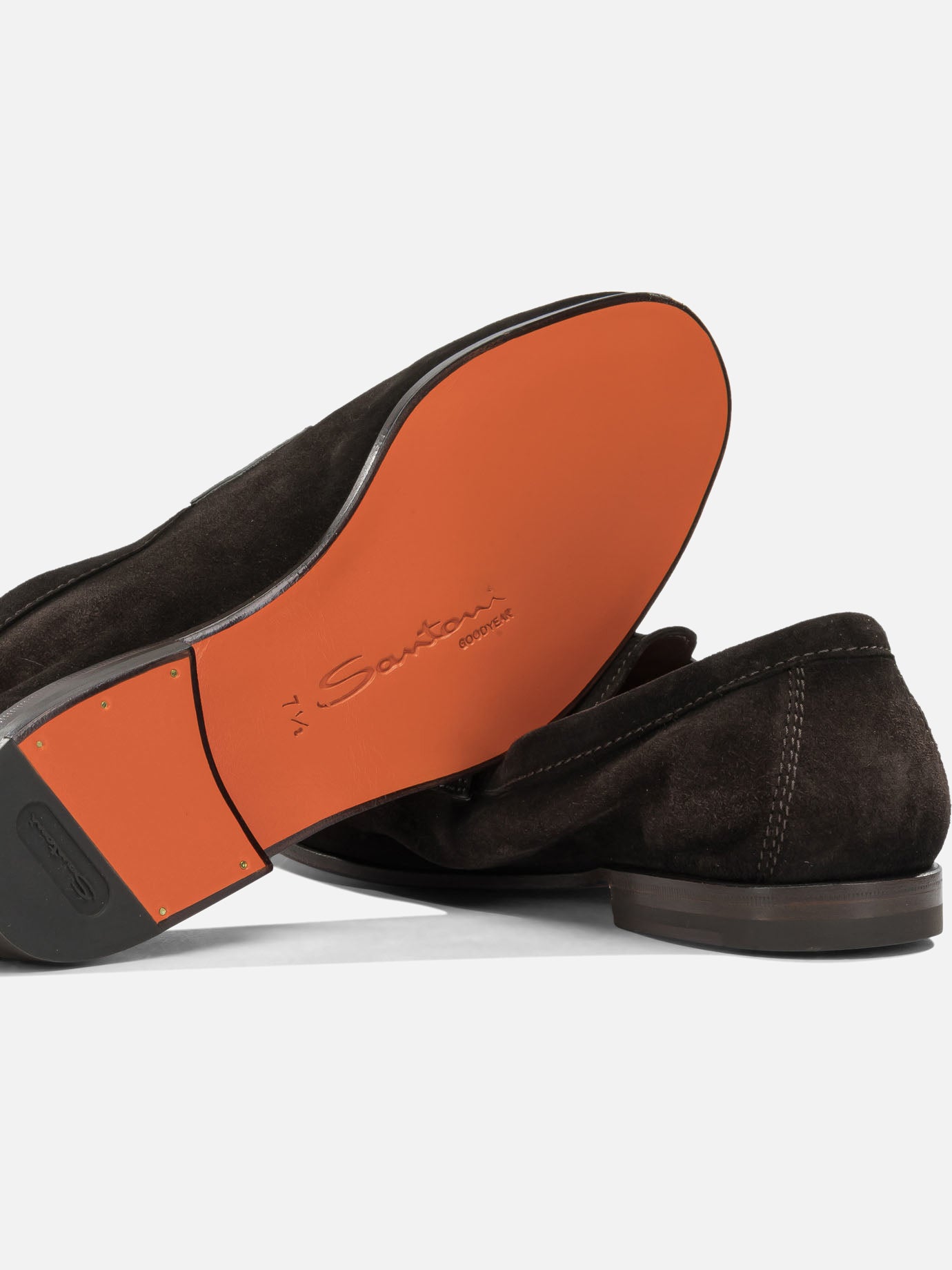 Loafers 100% suede leather - 100% leather Brown - Santoni Men | PDP | VIETTI Online Store | Zoom-Modal_5