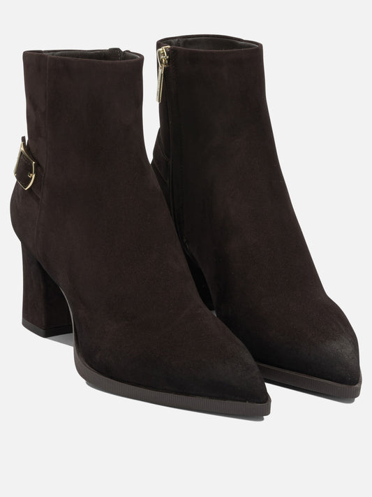 Zipped boots 100% suede leather Brown - Santoni Women | PLP | VIETTI Online Store | 2