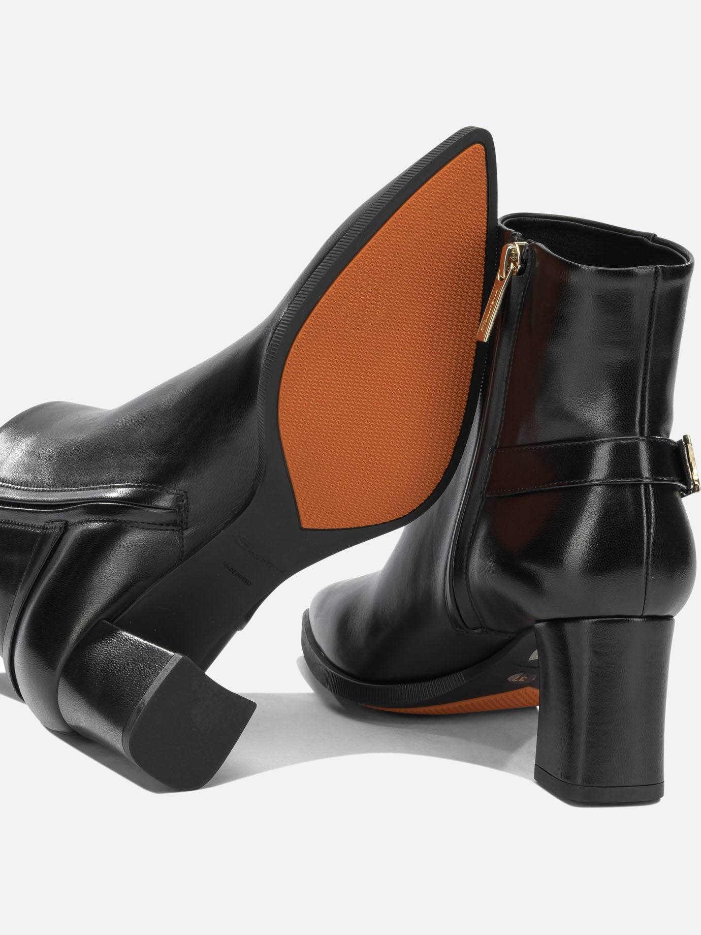 Zipped boots 100% leather - 100% rubber Black - Santoni Women | PDP | VIETTI Online Store | Zoom-Modal_5