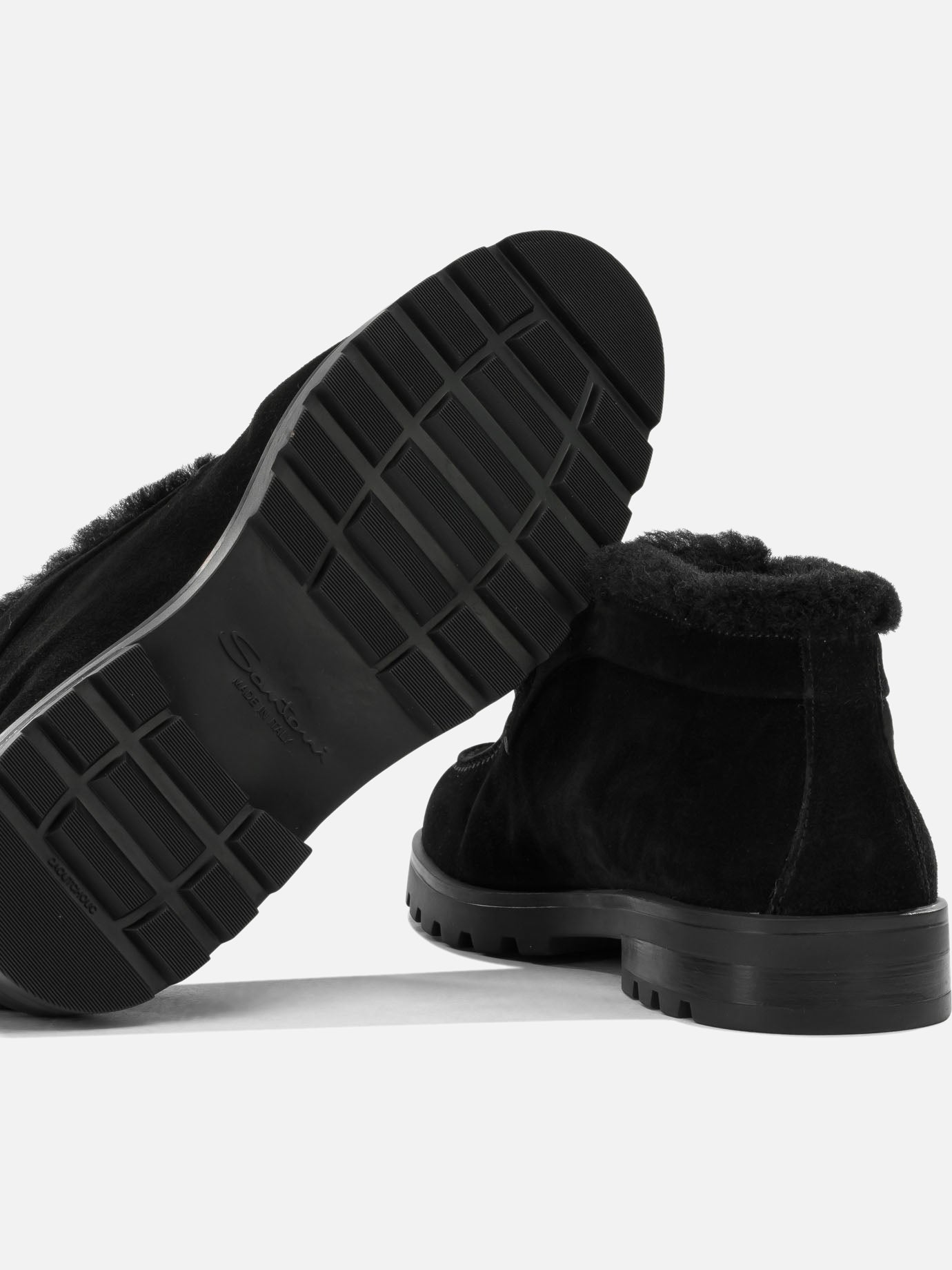 Loafers 100% suede leather - 100% rubber Black - Santoni Women | PDP | VIETTI Online Store | Zoom-Modal_5