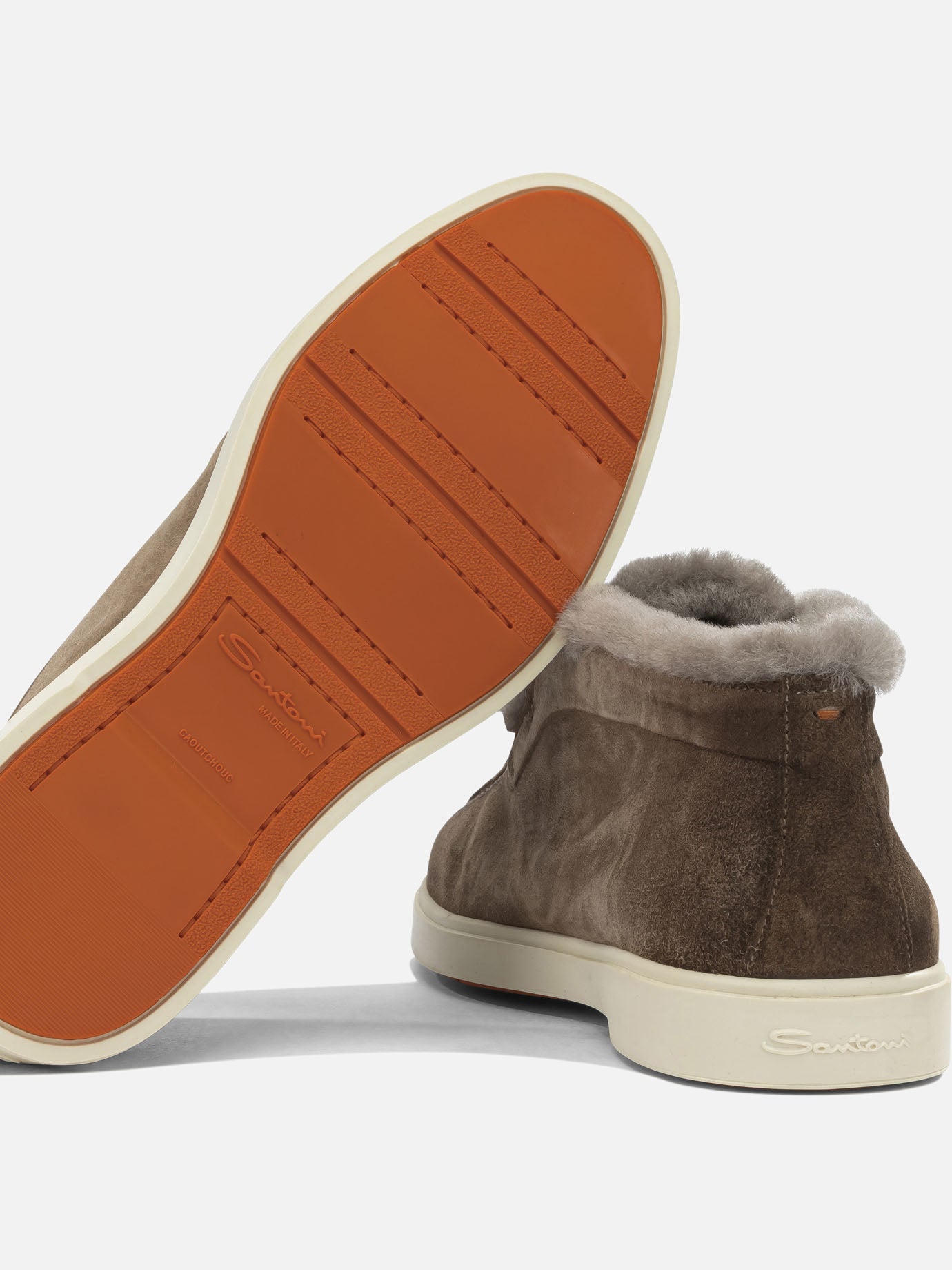 Loafers 100% suede leather - 100% rubber Brown - Santoni Women | PDP | VIETTI Online Store | Zoom-Modal_5