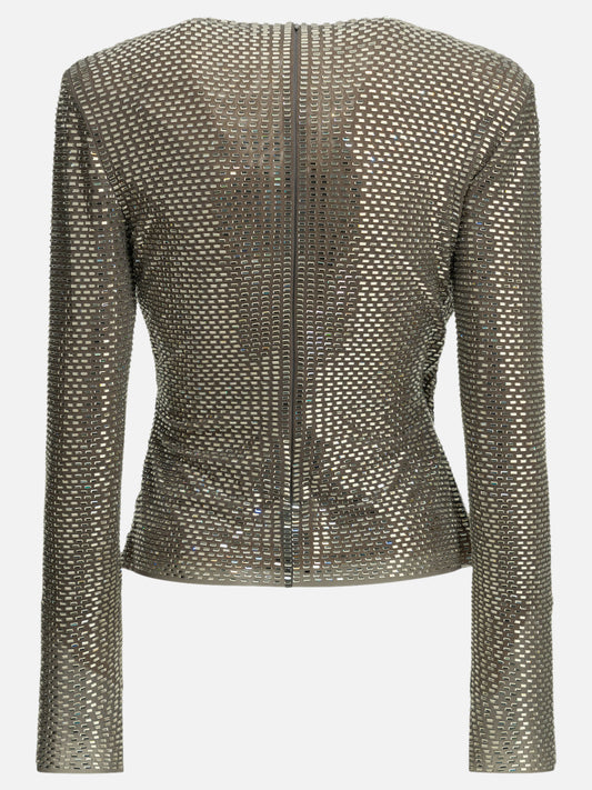Casual tops Solid colour Silver - Self-portrait Women | PDP | VIETTI Online Store | 2